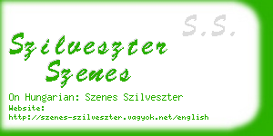 szilveszter szenes business card